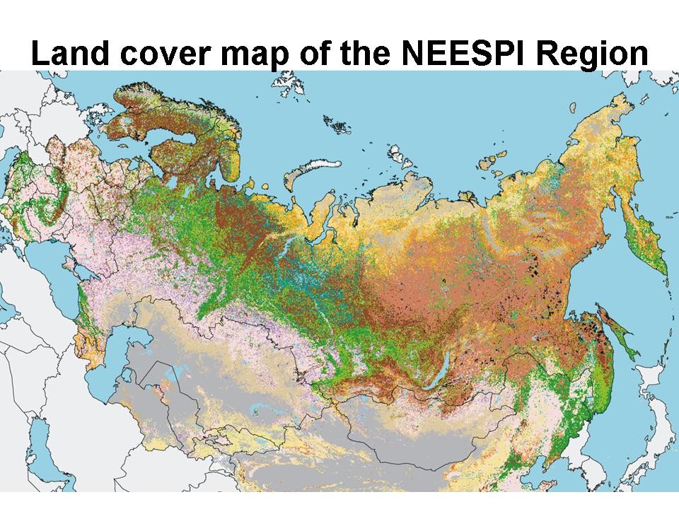 land cover of northern eurasia for the year 2000 map